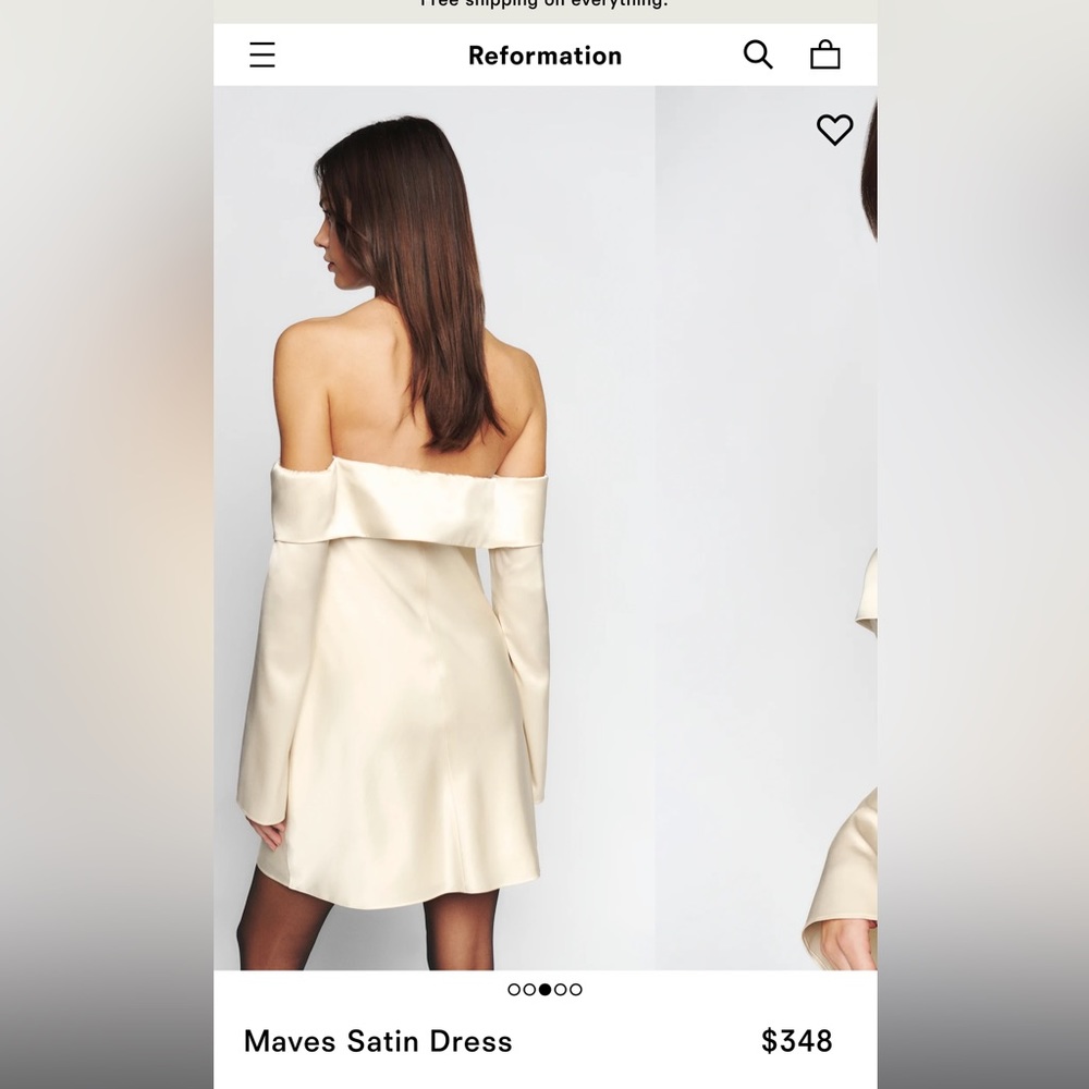 Reformation Maves Satin Dress
